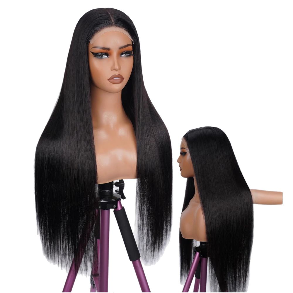 Gluelesswigs Human Hair Wigs Bone Straight image 4