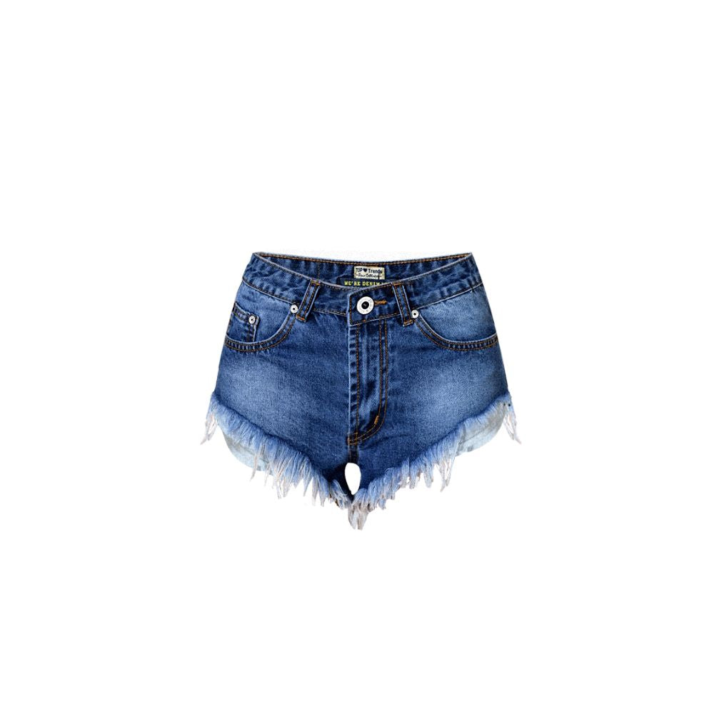 AliExpress EBAY Amazon s new sexy high waisted hairy fringe women s versatile denim shorts show off thinness and leg length image 5