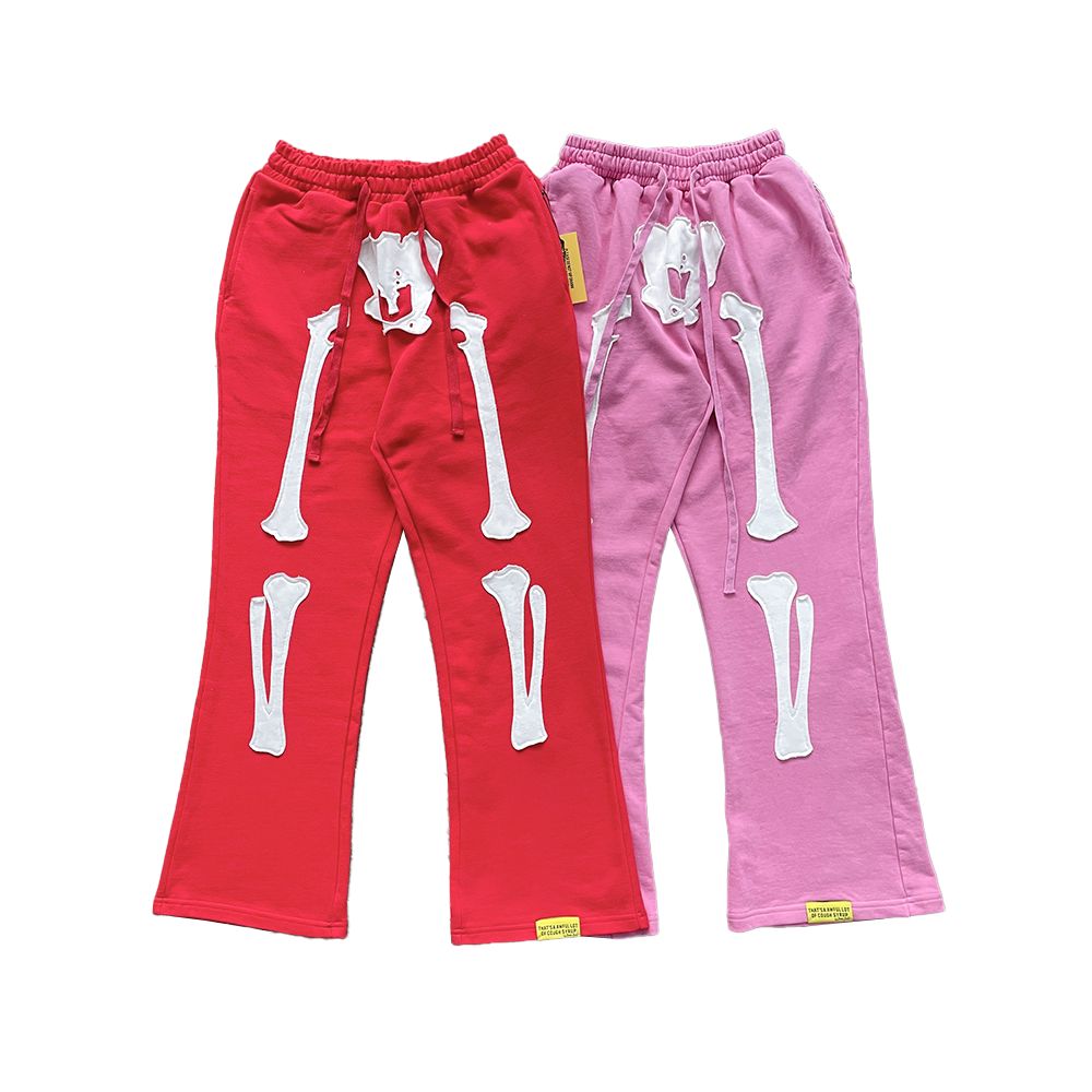 That s an Awful Lot of Cough Syrup Skeleton Embroidered Crack Printed Casual Pants image 4