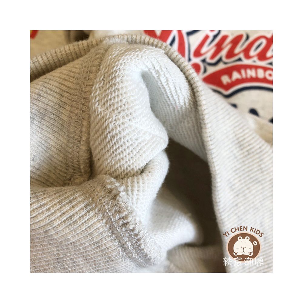Yichen Chao brand children s clothing spring collection new color letter all cotton men s and women s looped pullover sweater looped sweatshirt image 4