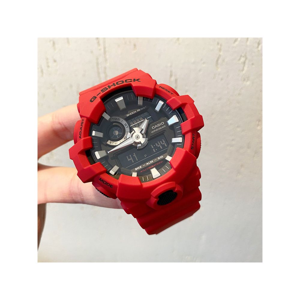 Casio G SHOCK Waterproof Black Warrior Large Dial Multi functional Waterproof Watch GA 700 1B 4A 7A image 5