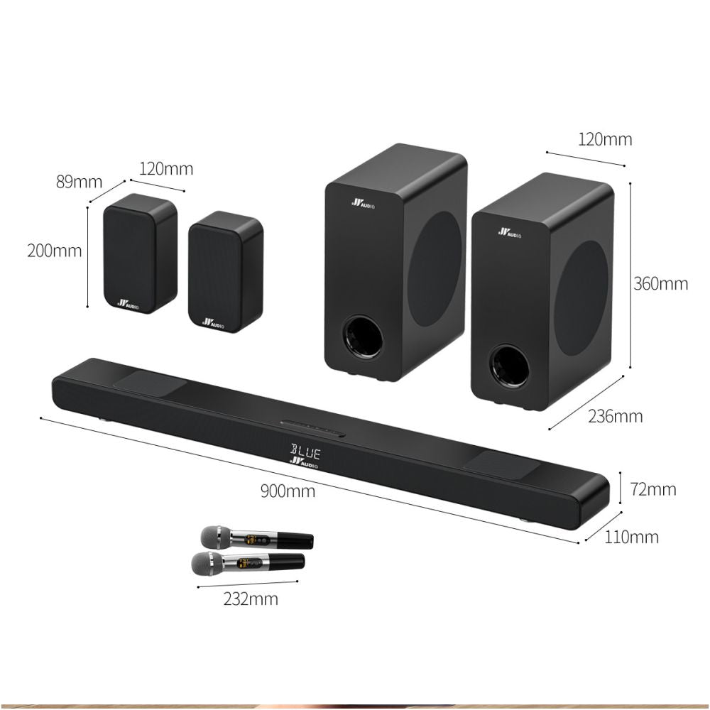 Wanyin Family Living Room Singing K Songs Echo Wall Speaker Subspeaker Set KTV with Bluetooth TV Karaoke Home image 5