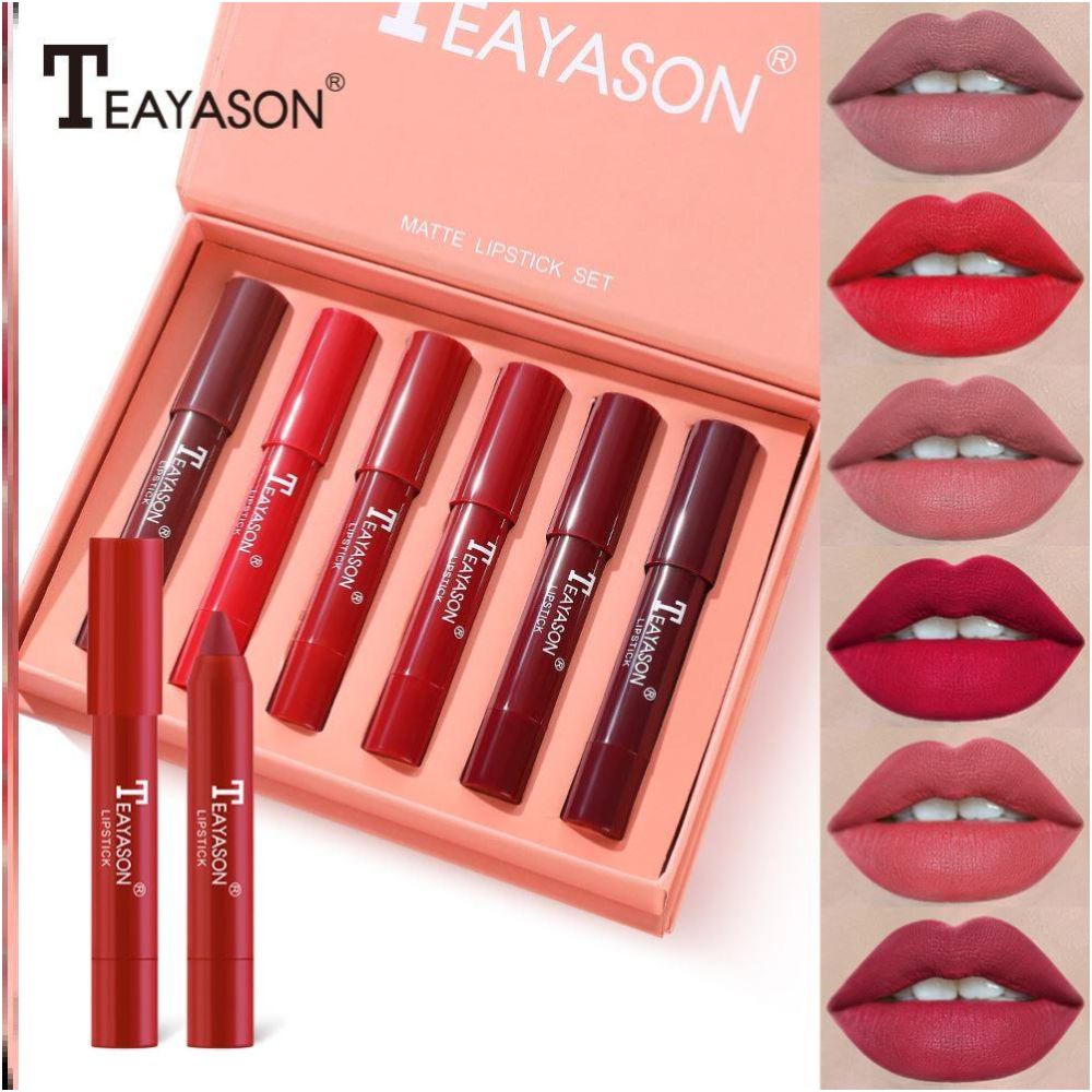 6Pcs Matte Lip Gloss Set Liquid Lipstick Waterproof Long image 5
