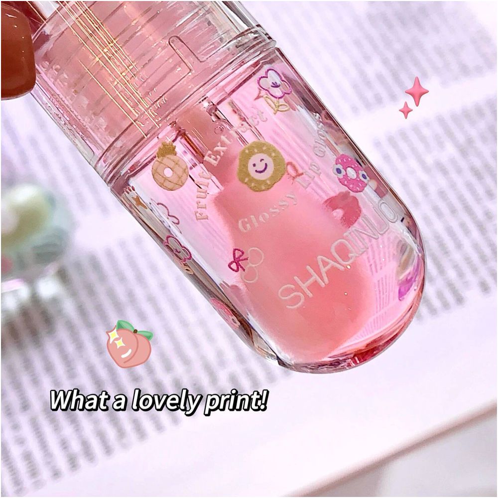 Hydrating Lip Care Oil Fruit Flavored Lip Balm Gloss for image 5
