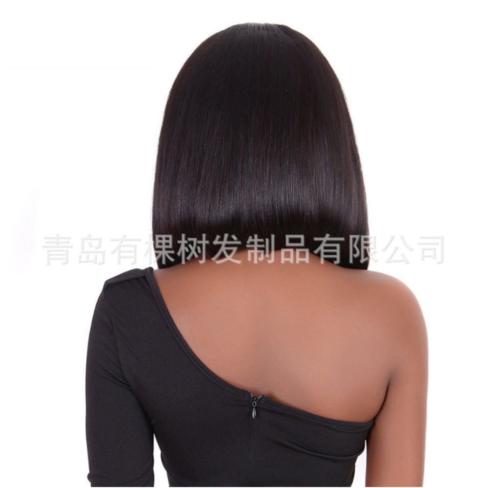 Qingdao Youkeshu Hair Products Co Ltd manufactures European and American style wigs 13 3 size in stock made from high temperature synthetic fibers image 4