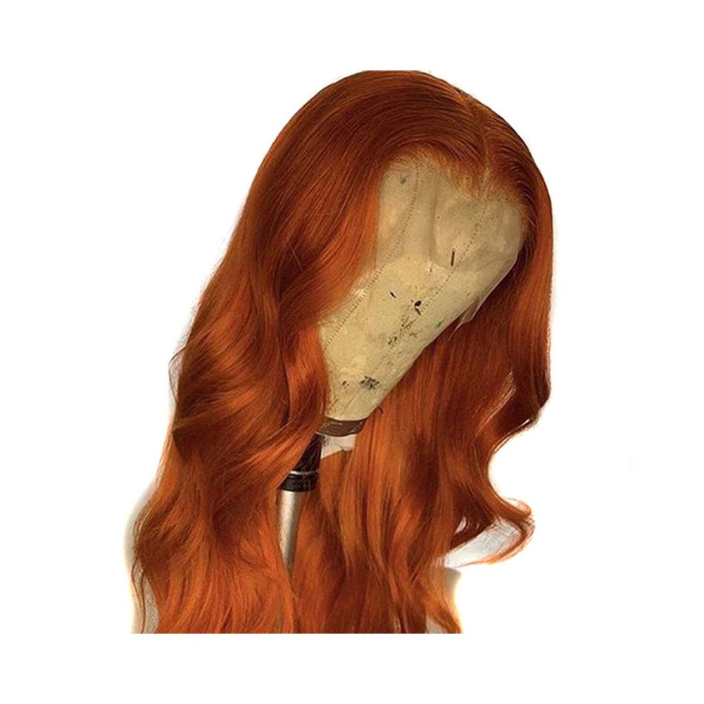 Qingdao Youke Tree Hair Products Co Ltd s new women s long curly hair is popular among internet celebrities with orange waves and a wig style image 5