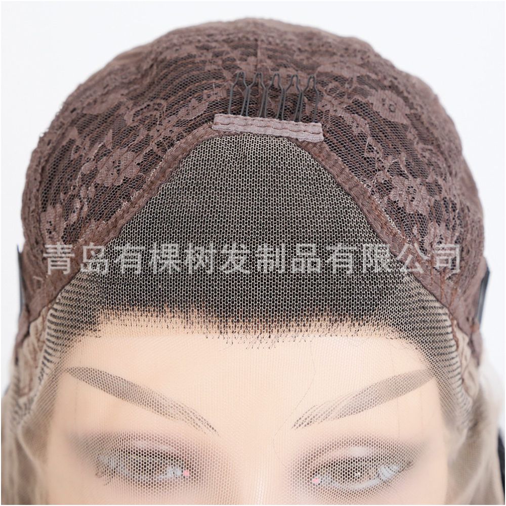 1688 Qingdao Youkeshu Hair Products Co Ltd Lace Wigs Hot Selling Long Curly Wigs for Women Hand knitted image 4