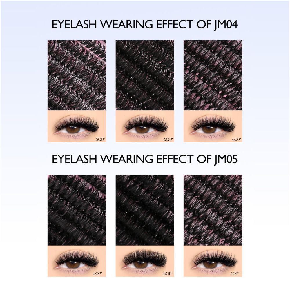 GROINNEYA Rock Barbie Thick American Fluffy D False Eyelash 4D Mixed race Asian Wind Curly image 5