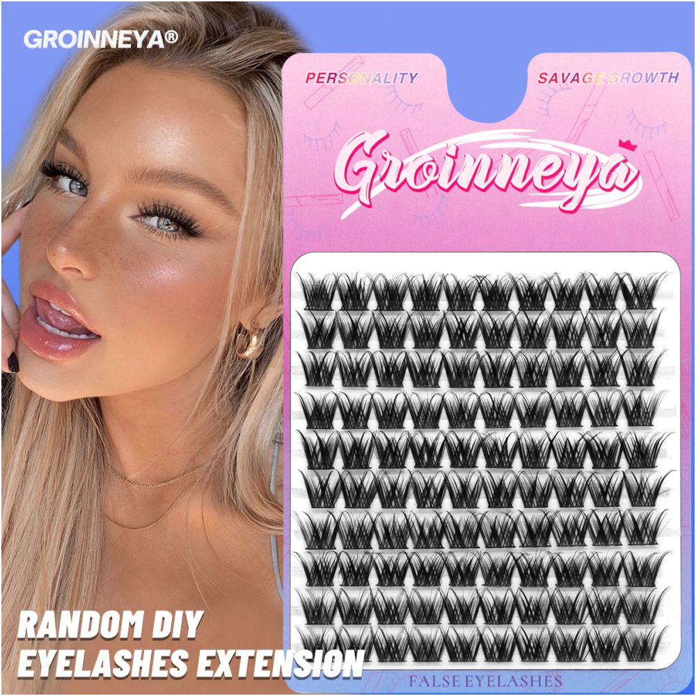 Naughty Elf False Eyelash 10 Rows Large Capacity Devil False Eyelash Simulation Single Cluster Thick Barbie Comic Eye image 5