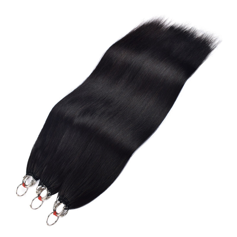 New feather hair extensions for real hair 200 bundles of non-folding head three generations of women's real hair seamless invisible feather hair extensions
