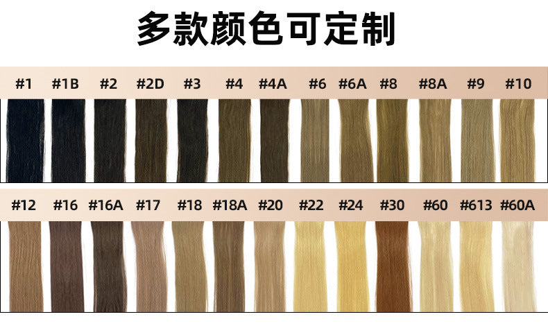 Real Hair Wig with Piano Color # 4/27 Deep Wave Human Hair Bulk Hair