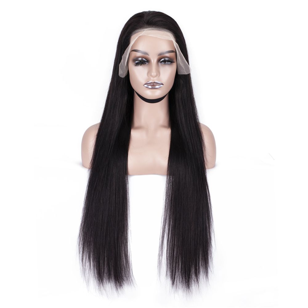 13 4 lace hair straight wig 100 human hair 200 density image 4