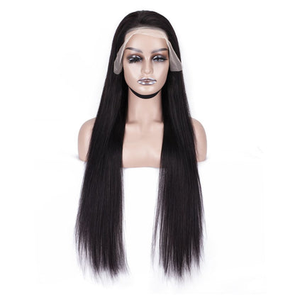 13 4 lace hair straight wig 100 human hair 200 density image 4