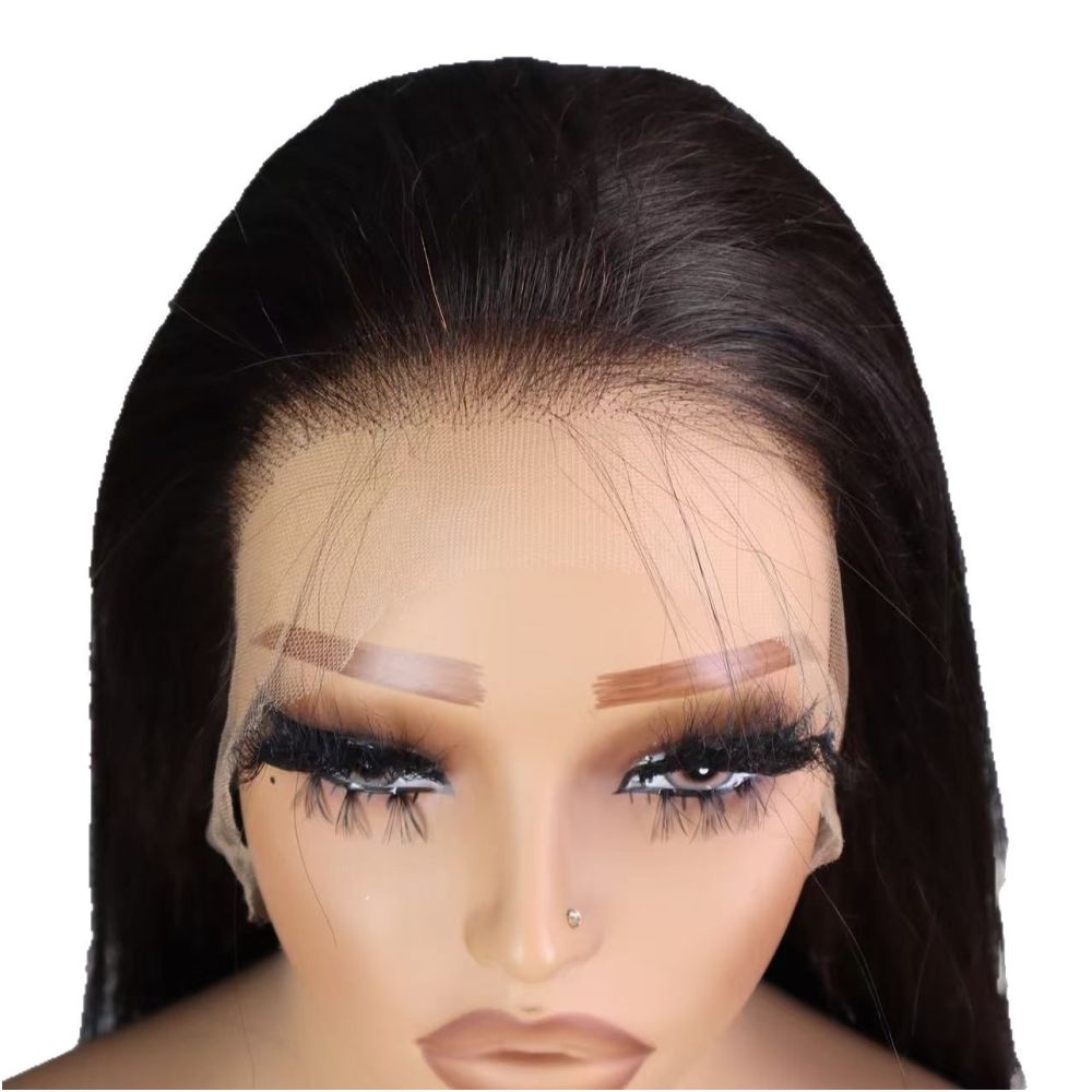 13 4 HD Lace Human Hair Wig Black Straight Bone Hair image 4