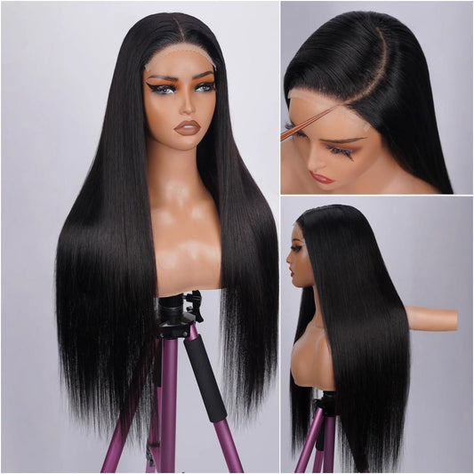 Gluelesswigs Human Hair Wigs Bone Straight image 1