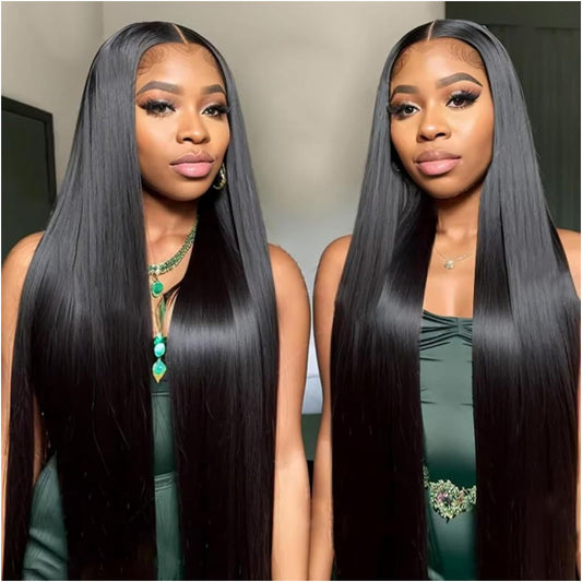 13 4 Amazon Hot Selling European and American Style Full Head Wig Real Human Hair Natural Black Long Straight Hair Factory Direct Sales image 0