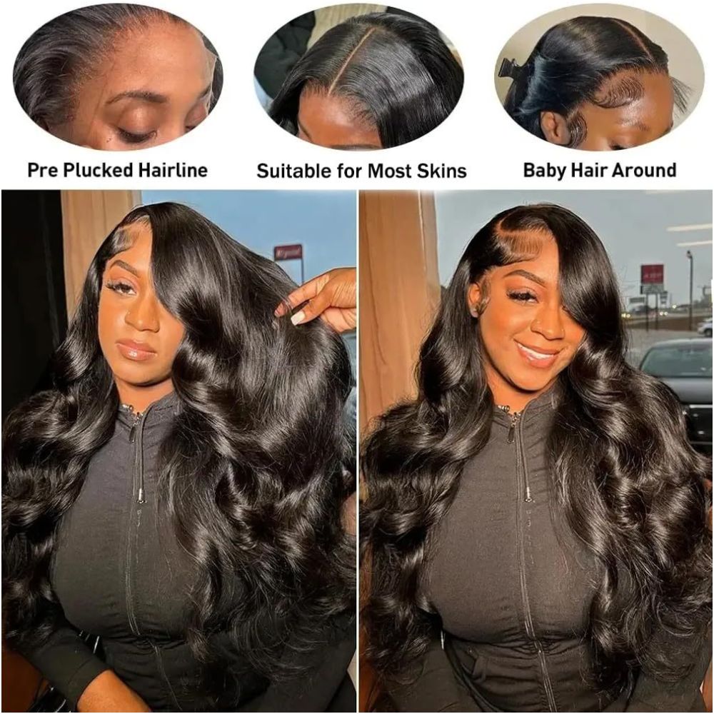 13 4 Body Waver Human Hair Wig Cross border Amazon Specialty Store Foreign Trade Wig Women s Big Wave image 1