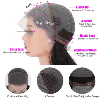 Kinky Straight Wig Headpiece Women s Black Yaki Fluffy Long Human Hair Wigs image 2