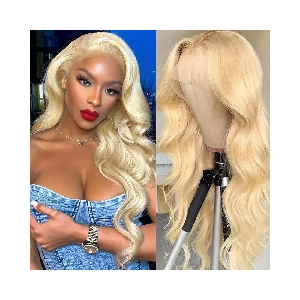 12A Blonde 613 Body Wig 13 4 Lace frontal Virgin human hair image 1