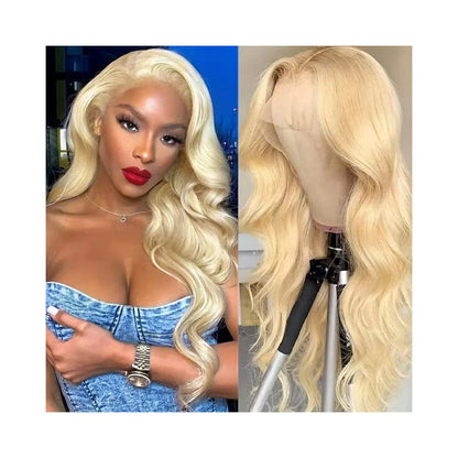 12A Blonde 613 Body Wig 13 4 Lace frontal Virgin human hair image 1