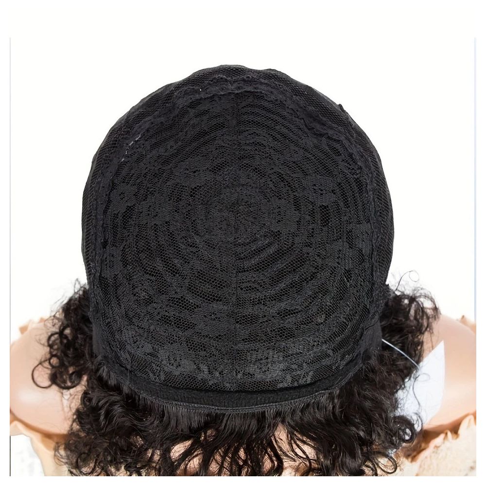 Short Finger Wavy Wig Human Hair Wigs Pixie Wigs Ocean image 3