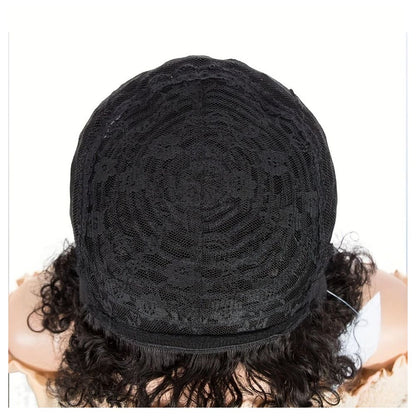 Short Finger Wavy Wig Human Hair Wigs Pixie Wigs Ocean image 3