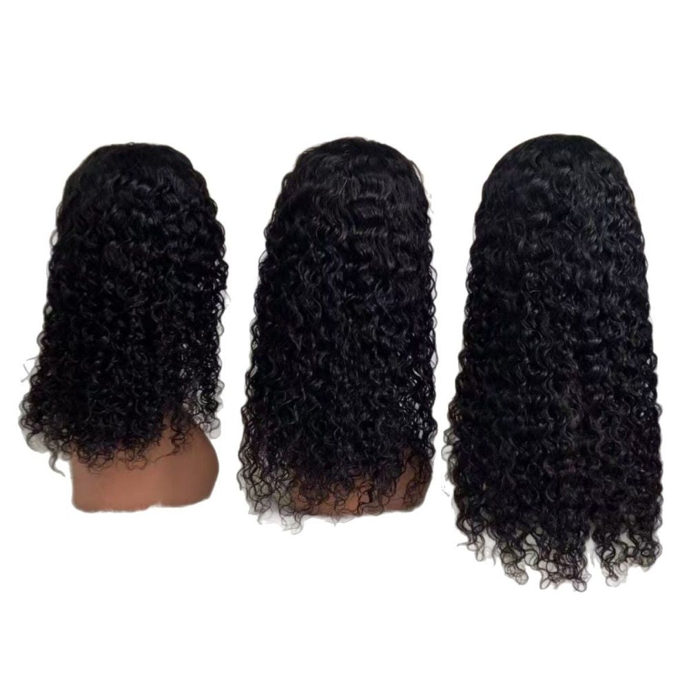 13 4 front lace real human hair wig Whatervave water wave small curls Amazon AliExpress natural and realistic image 4