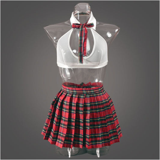Sexy Four Seasons Wearable Nightclub Pretty Girl New pleated Skirt 1084 Perspective College Uniform Checkered Skirt Women s Wear