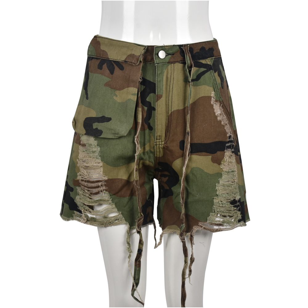 Lotus leaf sleeve camouflage short jacket 9151 personalized camouflage short jacket