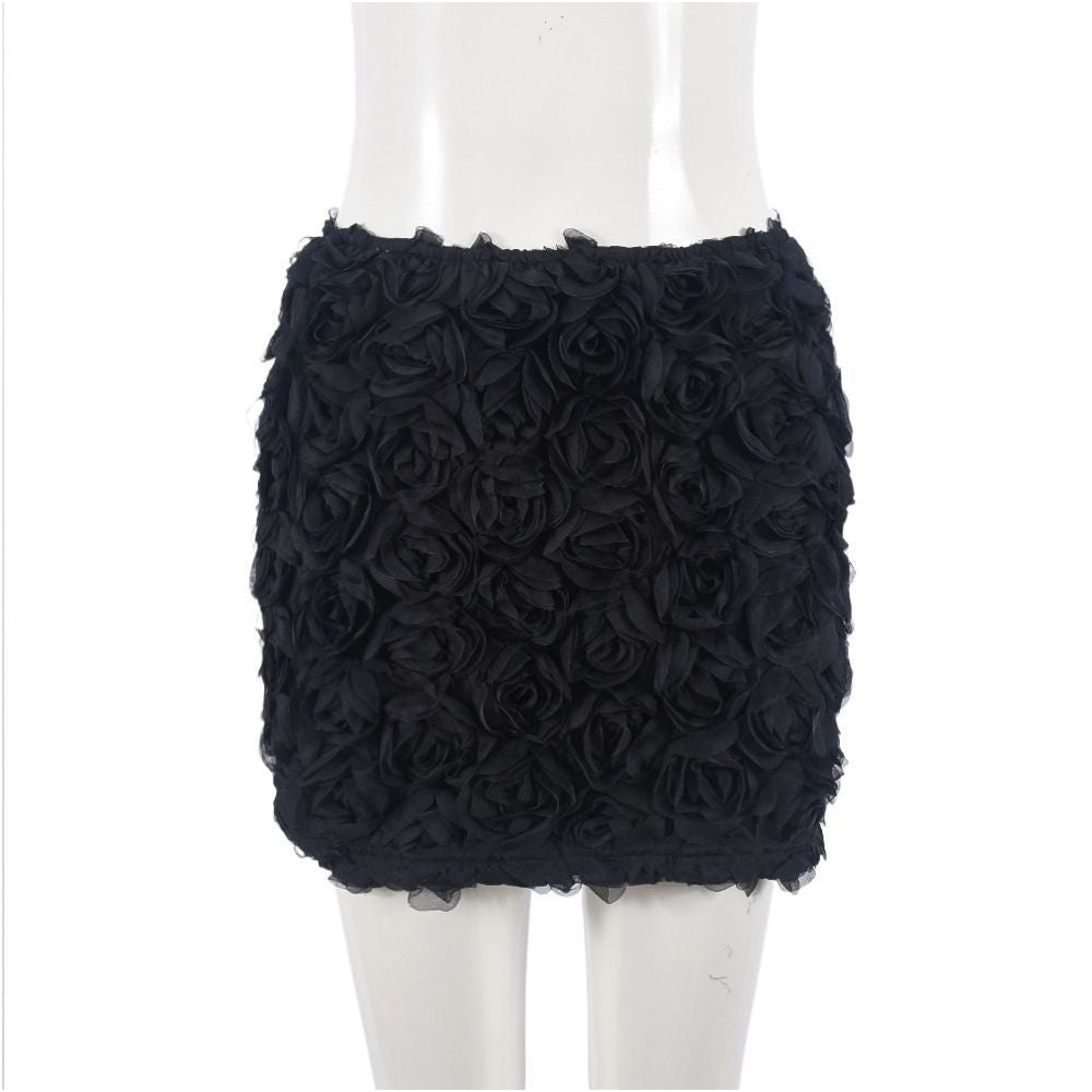 European and American ins spicy girl style versatile women s clothing with exposed navel and rose petals for single sale wrapped chest 51333 top short skirt matching set