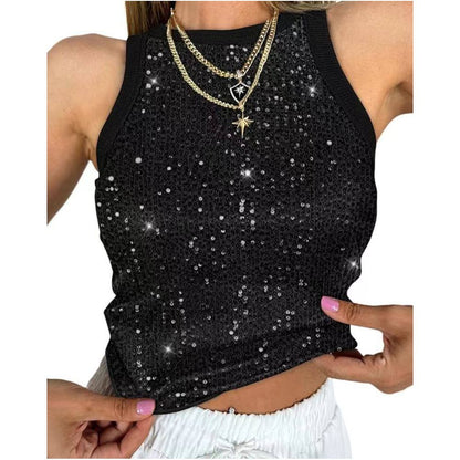 Leopard print sequence vest women s leopard print vest sexy open waisted sleeveless top 51460