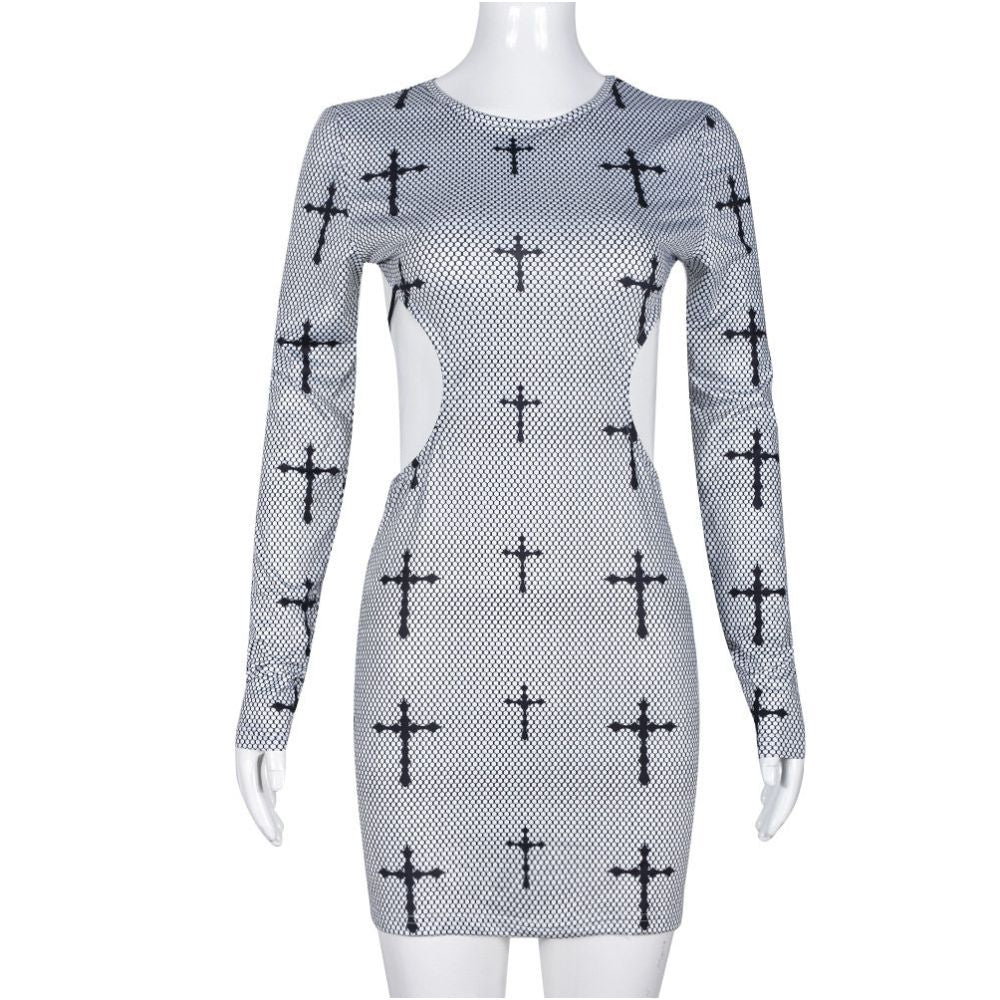 European and American style backless dress new product 9428 dress