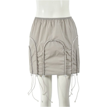 European and American women s foreign trade autumn fashion low waist exposed navel elastic waist fashionable 11160 street fashion half skirt