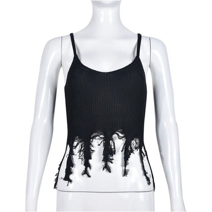 European and American spicy girl style women s clothing 2024 autumn new product woolen suspender tassel qi31048 qipao fashion sexy sweater