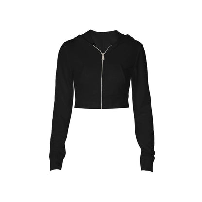 American sexy hot girl short high waisted hooded sweatshirt women s spring and autumn zipper cardigan pocket hooded long sleeved top