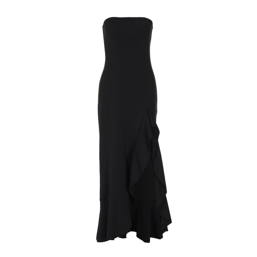 Shemoda European and American style sexy one neck strapless dress for women height slit lace dress long skirt image 5