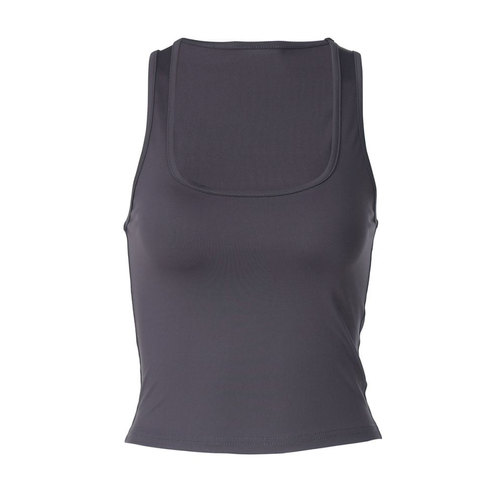 Shemoda summer basic casual sports versatile solid color elastic slim fit tank top spicy girl top female image 5