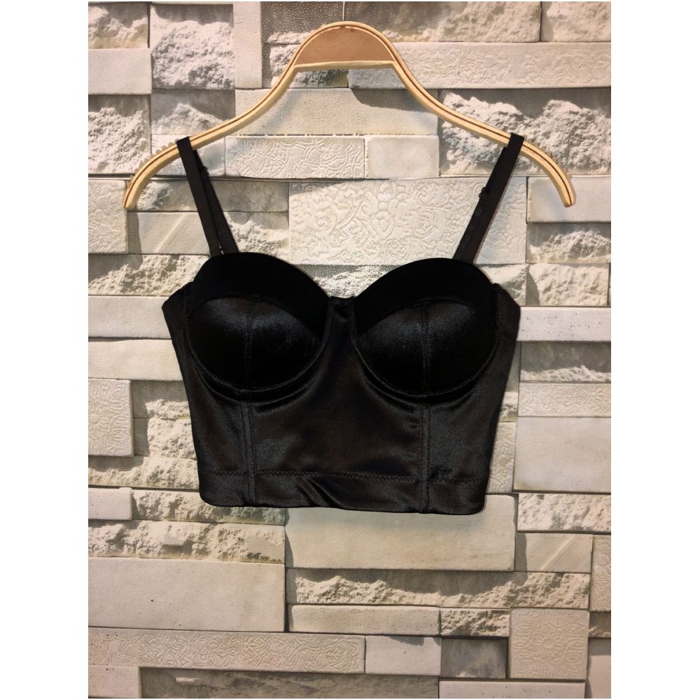 Transitional sexy ZONE outerwear and innerwear with chest cushion velvet vest beautiful and versatile style classic little suspender for girls image 2