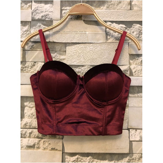 Transitional sexy ZONE outerwear and innerwear with chest cushion velvet vest beautiful and versatile style classic little suspender for girls