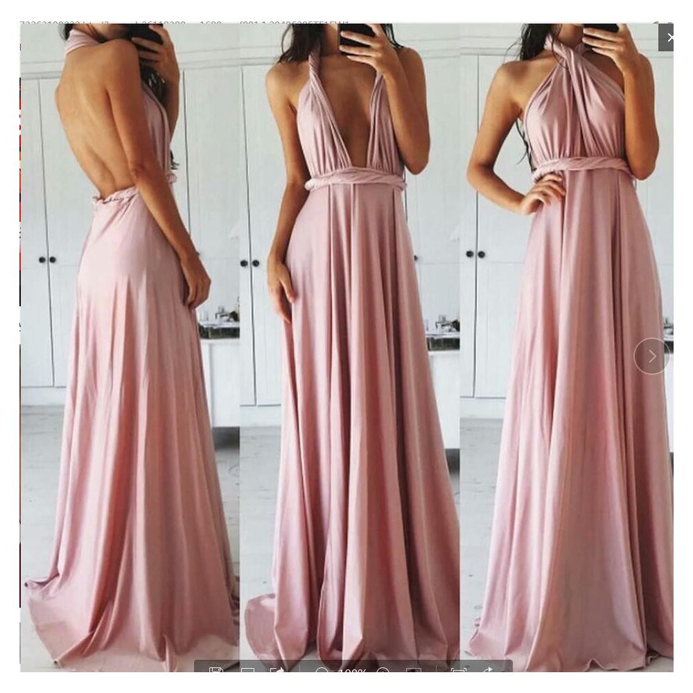 Transitional sexy ZONE multiple dressing styles strap dress evening gown noble grape purple floor dragging bridesmaid dress image 0