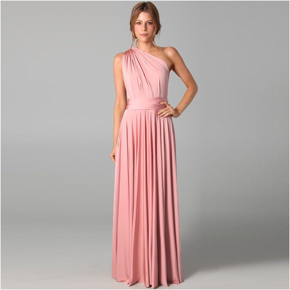 Transitional sexy ZONE multiple dressing styles strap dress evening gown noble grape purple floor dragging bridesmaid dress