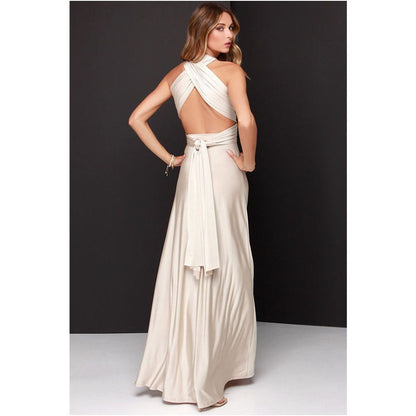 Transitional sexy ZONE multiple dressing styles strap dress evening gown noble grape purple floor dragging bridesmaid dress