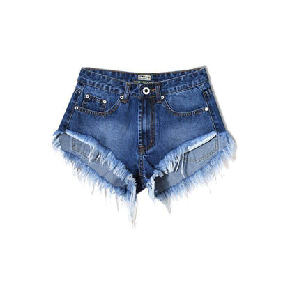 AliExpress EBAY Amazon s new sexy high waisted hairy fringe women s versatile denim shorts show off thinness and leg length image 4