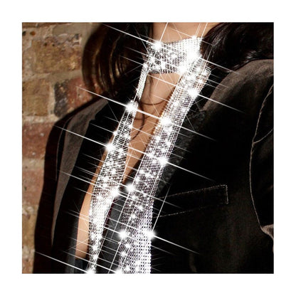 Transitional sexy European and American style street decor spicy girl music festival shiny diamond scarf necklace music festival bar nightclub image 3