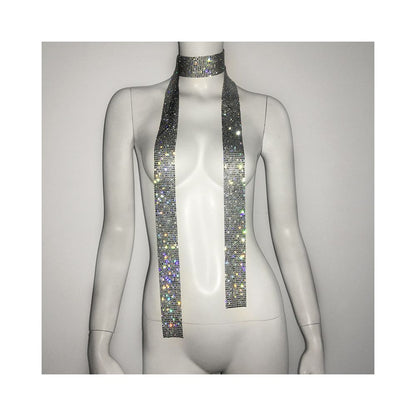 Transitional sexy European and American style street decor spicy girl music festival shiny diamond scarf necklace music festival bar nightclub