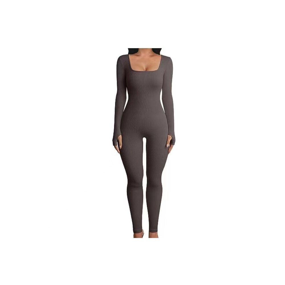 Women Cotton Jumpsuit Pants 2023 Knitted Cotton Backless Butt Lifting Slimming Sports jumpsuit