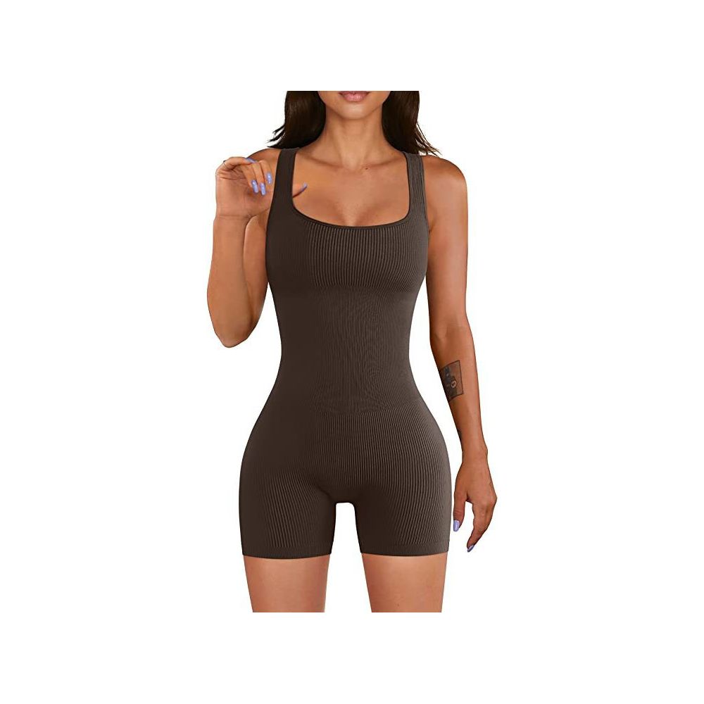 Women Cotton Jumpsuit Pants 2023 Knitted Cotton Backless Butt Lifting Slimming Sports jumpsuit