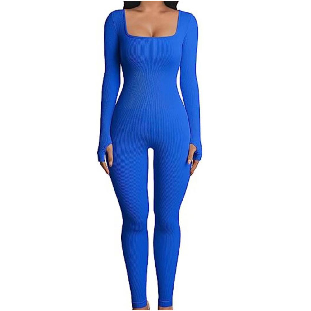 Women Cotton Jumpsuit Pants 2023 Knitted Cotton Backless Butt Lifting Slimming Sports jumpsuit