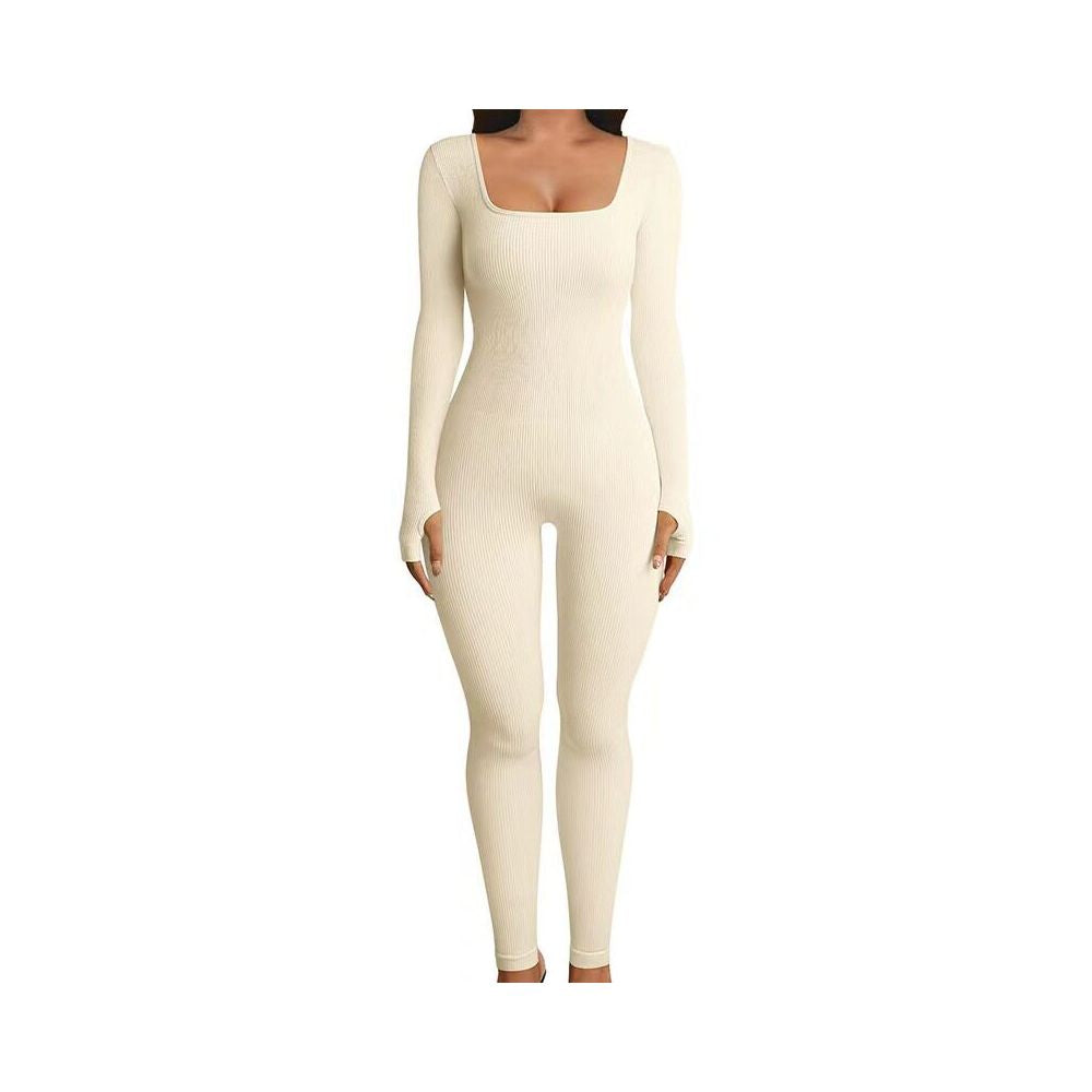 Women Cotton Jumpsuit Pants 2023 Knitted Cotton Backless Butt Lifting Slimming Sports jumpsuit
