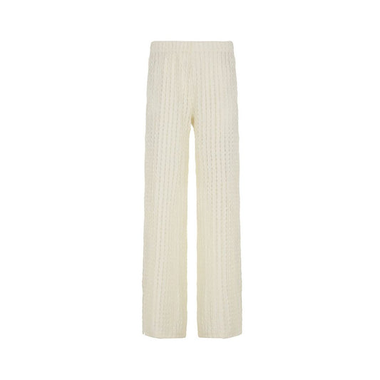 Loose straight leg casual pants with seaside hollow out low waist and loose straight leg casual pants for women